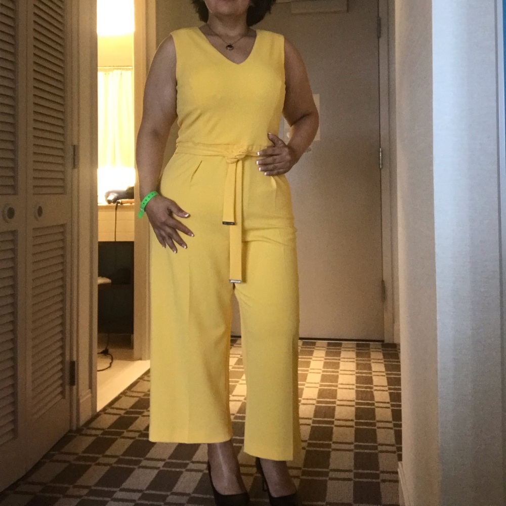 Tommy Hilfiger's V-neck jumpsuit.